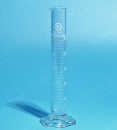 HUAOU Measuring Cylinder,with spout with glass hexagonal base